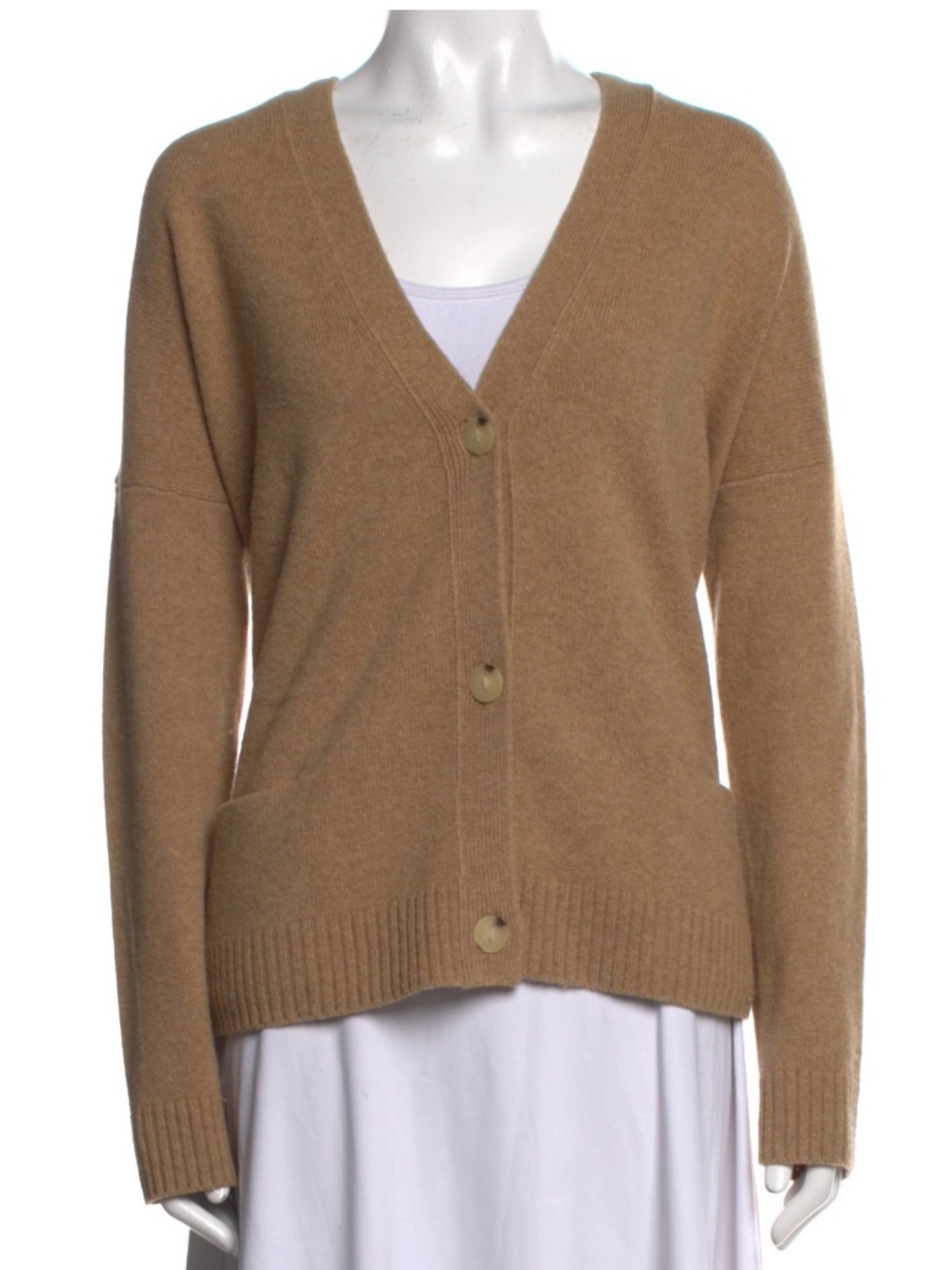 Vince Camel V-Neck Button Cardigan Sweater